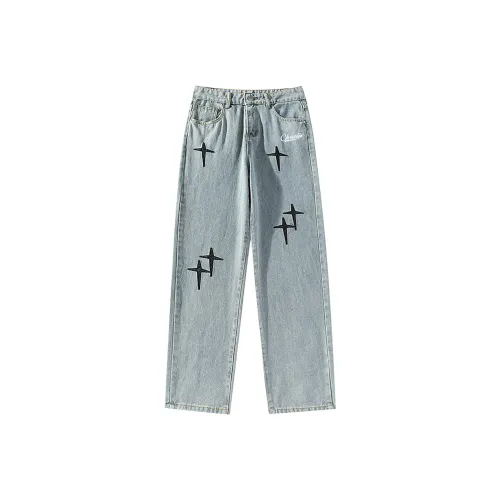 CHRROTA Jeans Unisex Light Blue