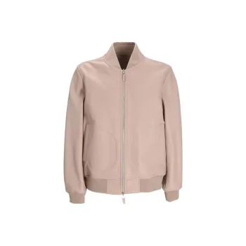 EMPORIO ARMANI Leather Jacket Men's Light Pink