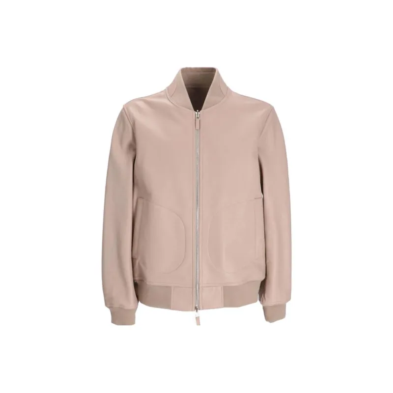 EMPORIO ARMANI Leather Jacket Men's Light Pink-0