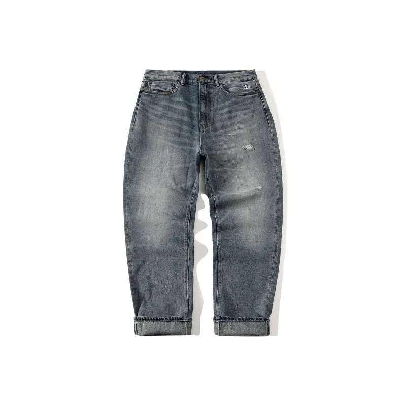 TEKABLU Baggy Pants Jeans Men's Denim Blue-0