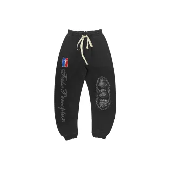 False Perception Sweatpants Unisex Washed Black