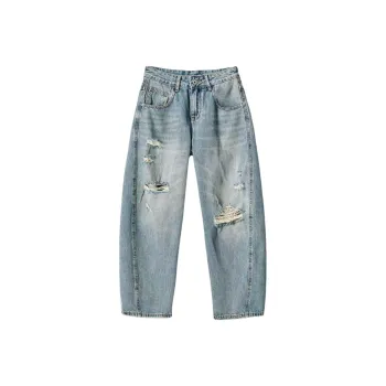 SONGS ALONG Jeans Unisex Navy Blue