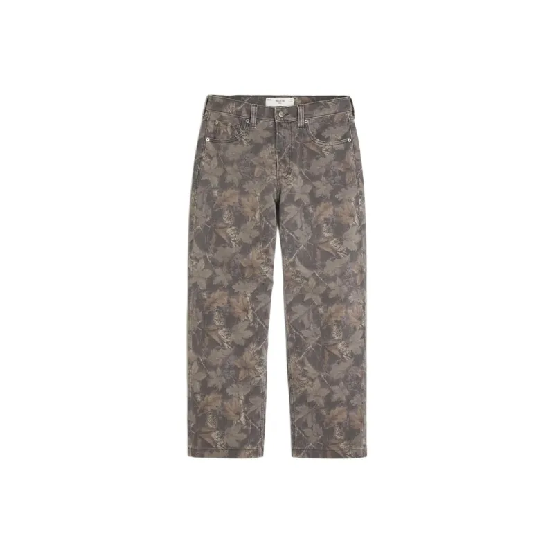 Hollister Jeans Men's Brown All Over Print-0
