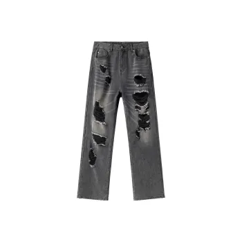 PILOTDRAGON Straight Fit Jeans With Slit Unisex