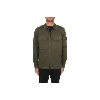 STONE ISLAND Compass Patch Zipped Overshirt