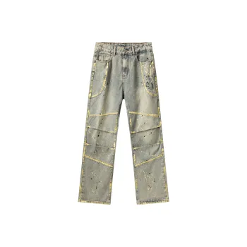 XINYINSU SS24 Jeans Unisex Yellow Mud