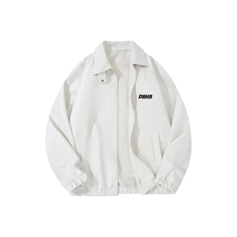 P8H9 PU Leather Jacket Coat Unisex-4