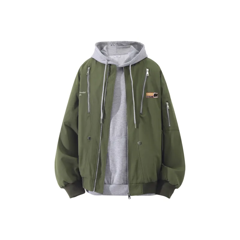 TITH Jackets Coats Unisex Burgundy-6