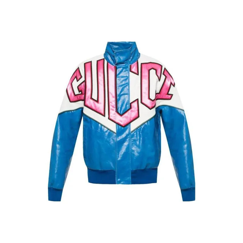 GUCCI SS23 Leather Jacket Men's Blue-0