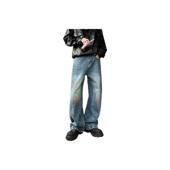 QOTRIOCK Jeans Men Blue