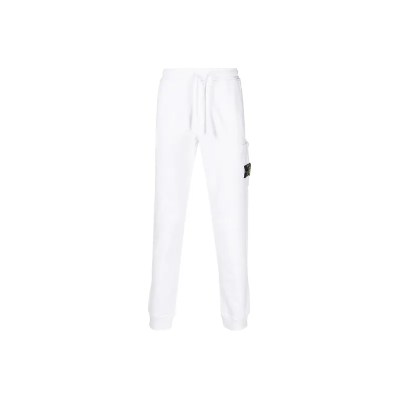 STONE ISLAND Knitted Sweatpants Men White-0