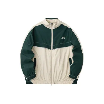 Anta Life Collection Jackets Coats Unisex Light Smoke Gray/Green Heart Green