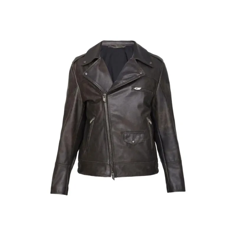 SALVATORE SANTORO Leather Jacket Men's Black-0