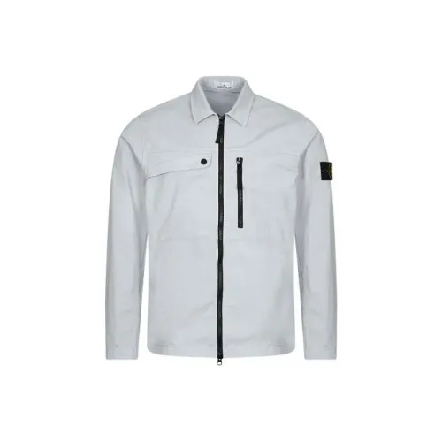 STONE ISLAND SS24 Jackets Coats Men's Ice Frost Blue