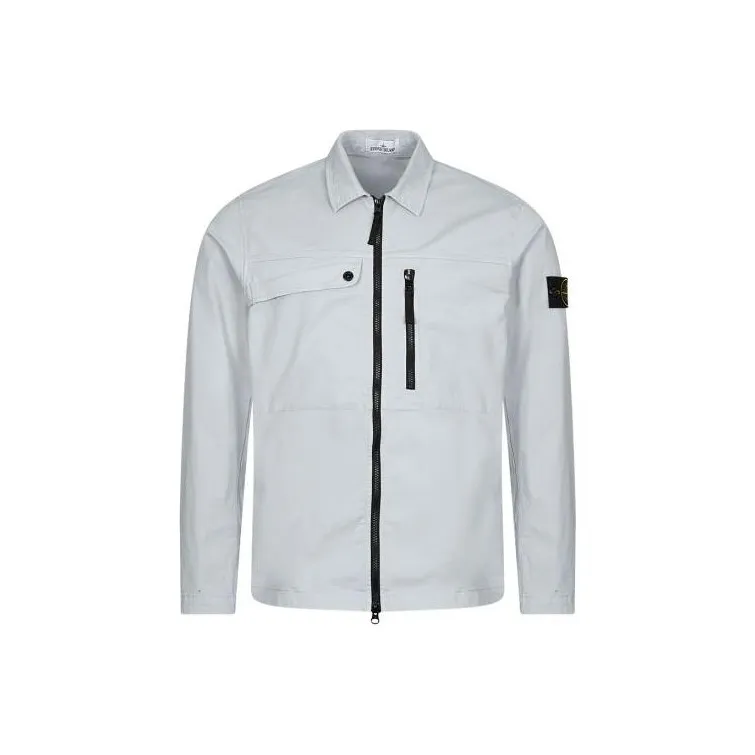 STONE ISLAND SS24 Jackets Coats Men's Ice Frost Blue-0