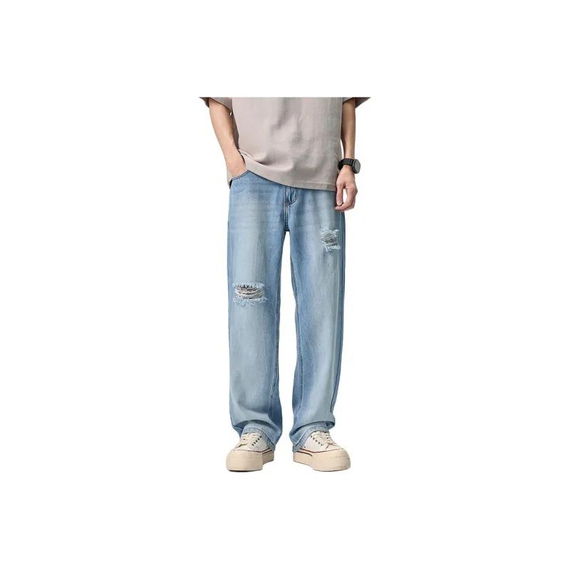 SONGS ALONG Jeans Unisex Colorful Blue-0