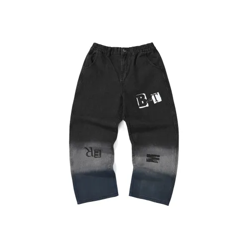 Bt Straight Jeans Unisex Black Gray Color