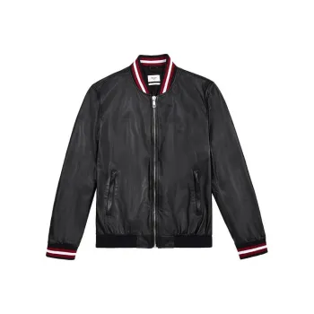 BALLY Leather Jackets Men Black