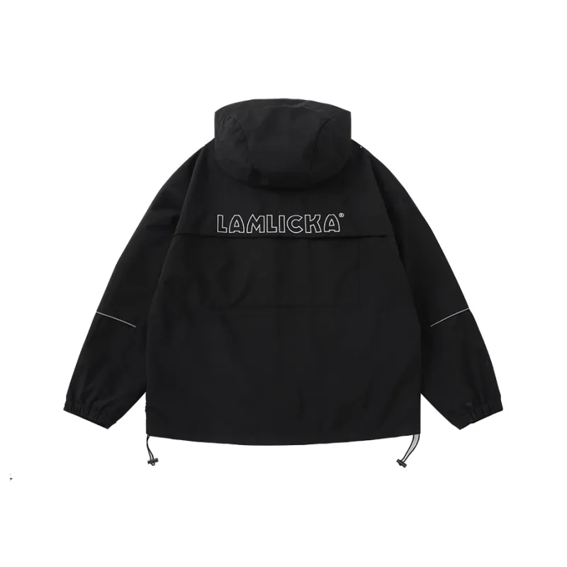 LAMLICKA Trench Coats Unisex Black-0