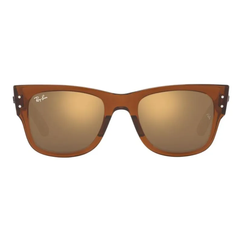 RayBan Acetate Square Sunglasses Unisex Brown-1