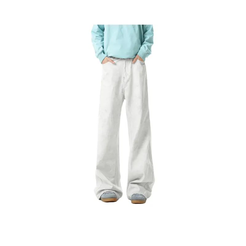 T IRA Jeans Unisex Dirty Wash White-0