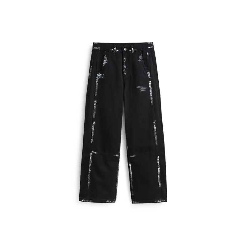 ZENGZHI Jeans Unisex Black-0