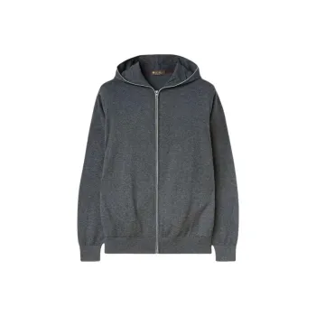 Loro Piana Hood Leasure Bomber Jackets & Coats Men's Gray