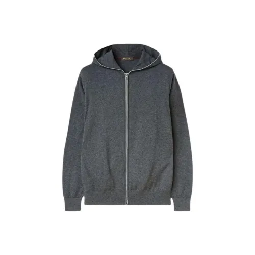 Loro Piana Hood Leasure Bomber Jackets & Coats Men's Gray