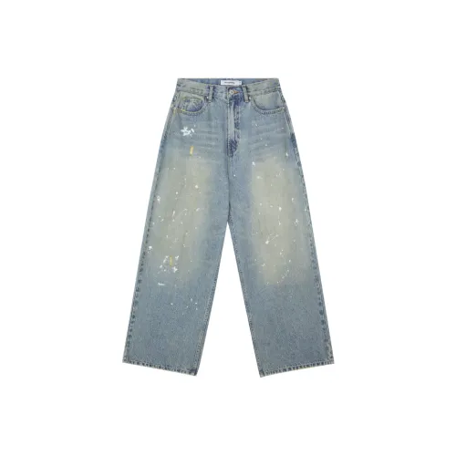 WASSUP Jeans Unisex Splashed Blue