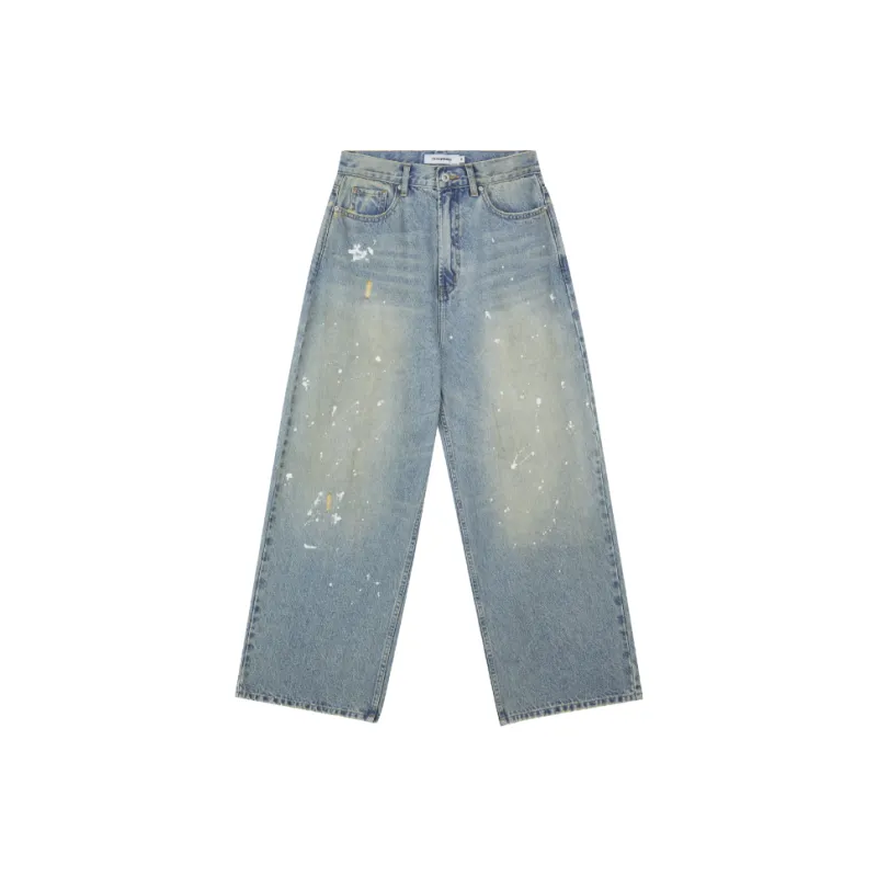WASSUP Jeans Unisex Splashed Blue-0