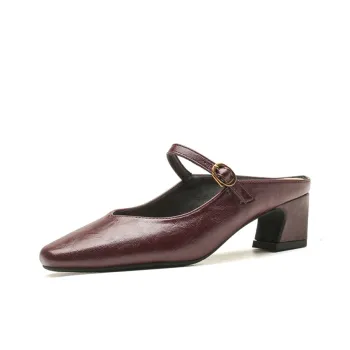 MABEL&CO Rubber Sole Slip Resistant Closed Toe Slippers Women's