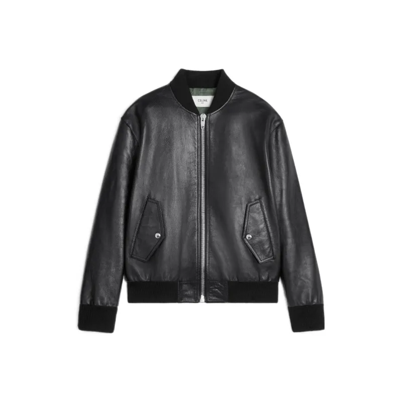 CELINE Blouson Jacket In Soft Lambskin-0