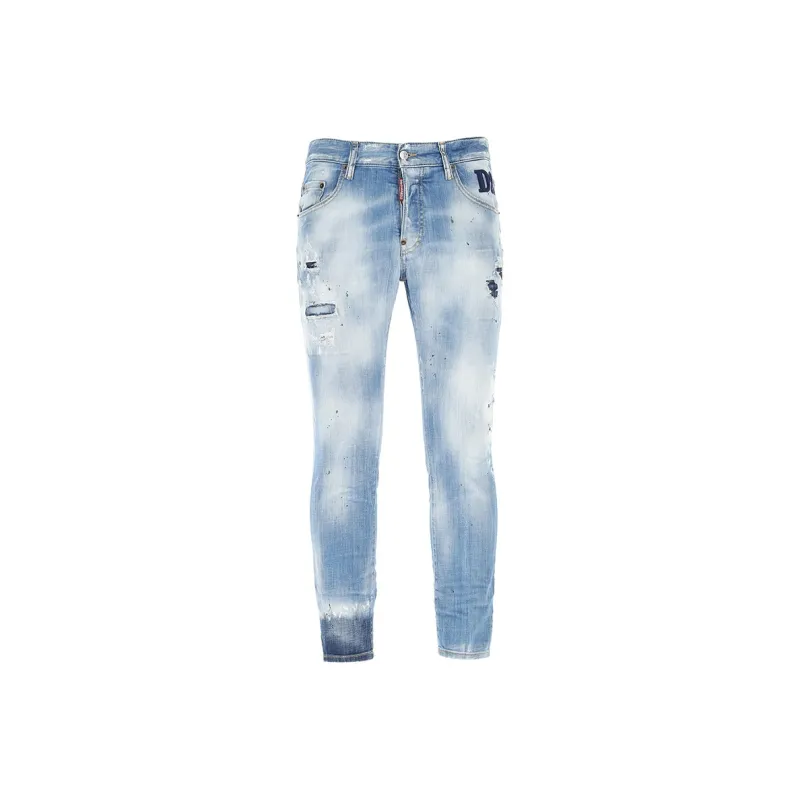 DSQUARED 2 Ripped Straight leg Jeans-0