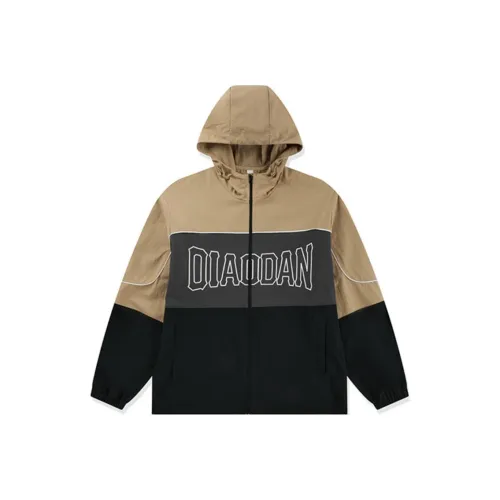 QIAODAN Jackets & Coats Men's Wheat Brown/Black