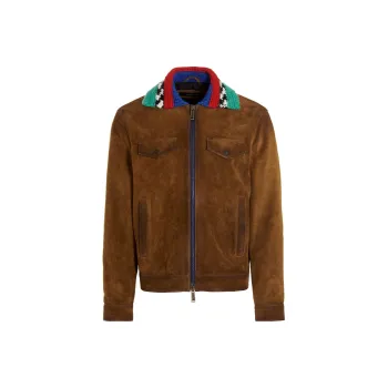 DSQUARED 2 Knitted Colloar Zipped Jacket
