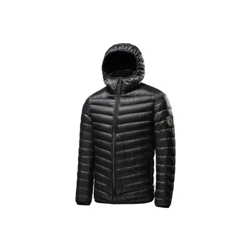 JEANSWEST Loose Fit Solid Color Versatile Commute Zip Closure Long Sleeved Hooded Lightweight Thermal Winter Men
s