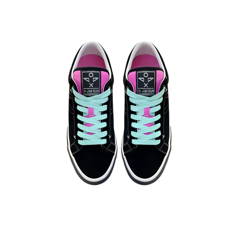 X JIMSUN Impact Resistant, Breathable, Supportive Low Top Skateboard Shoes Unisex Black Pearl-1