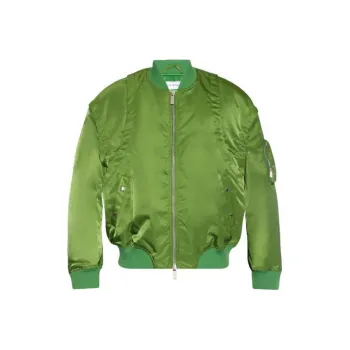 OFF-WHITE Zip-Up Straight Hem Bomber Jacket