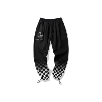 SANSYAS Elastic Cuff Casual Pants Unisex Black