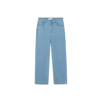 NANS STUDIO Tapered Pants Thin Jeans Men's Washed Blue