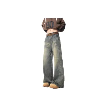 BRYAN JIMENEZ Jeans Unisex Vintage Blue