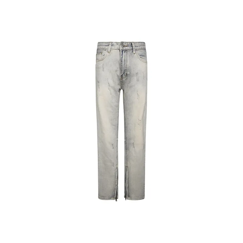 COOLALPACA Jeans Unisex Yellow Mud Denim-0