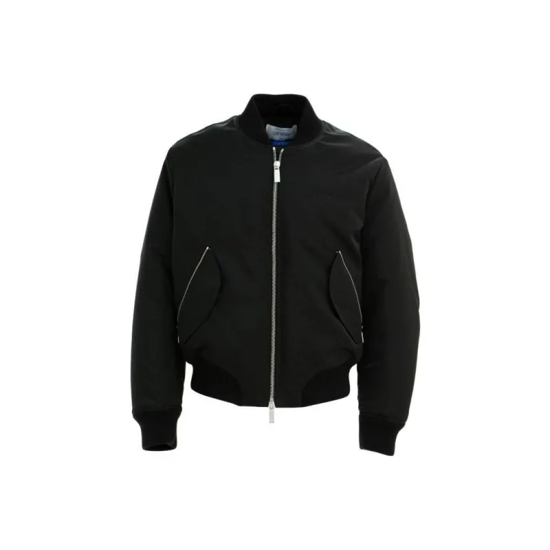 OFF WHITE Logo embroidered Padded Bomber Jacket-0