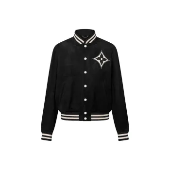 LOUIS VUITTON Embellished Lambskin Bomber Blouson