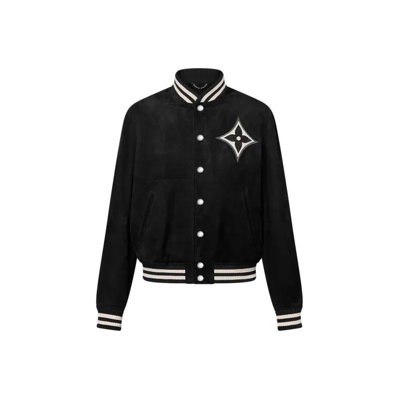 Lv Embellished Lambskin Bomber Blouson-0