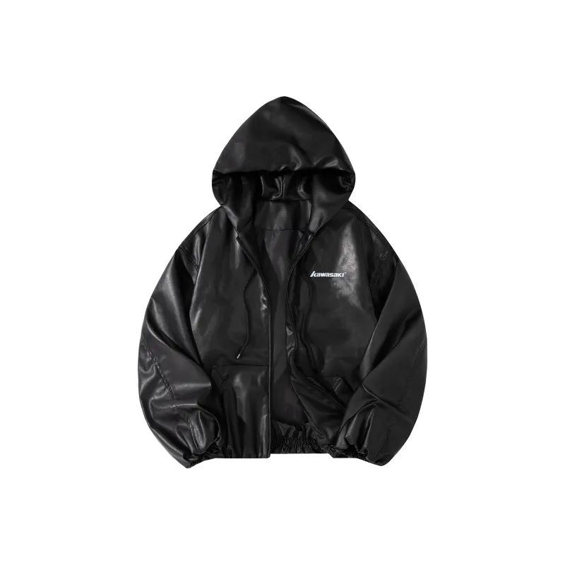 Kawasaki Jackets Coats Unisex Black-4