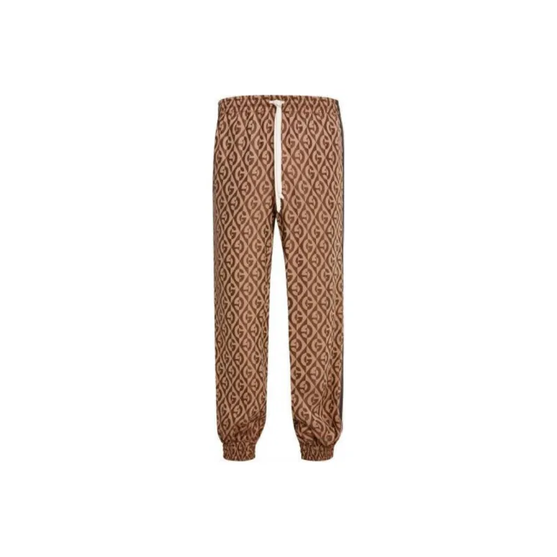 GUCCI Knitted Sweatpants Men's Brown-0