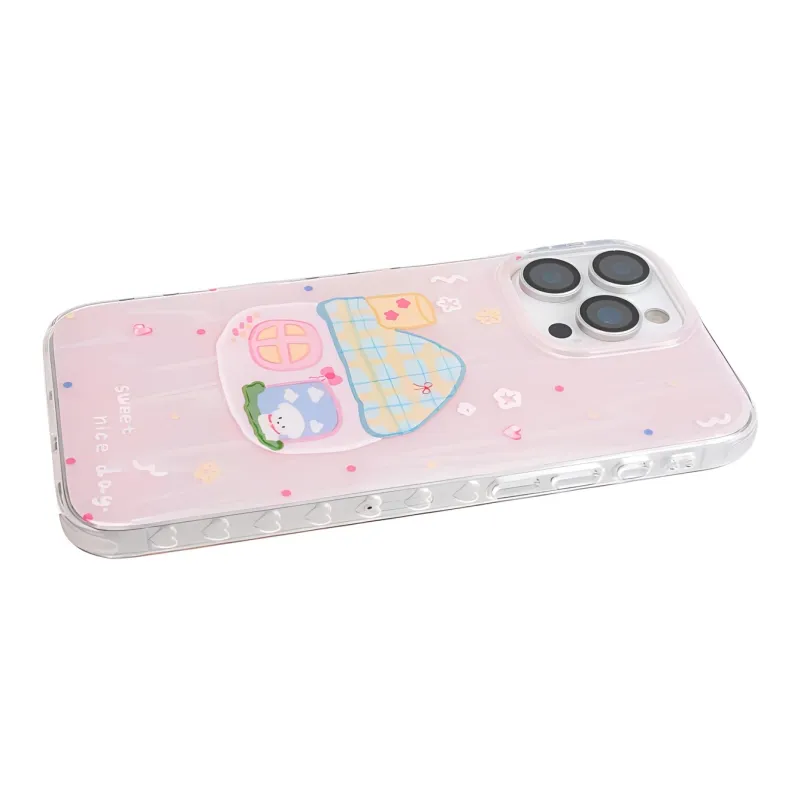 Sopi Acrylic Material Foundation Little House Phone Cases Compatible With IPhone 16/15 Pro Max/Apple 13/14 Pro/Max-5