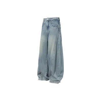 Ghost Mask Jeans Unisex Vintage Blue