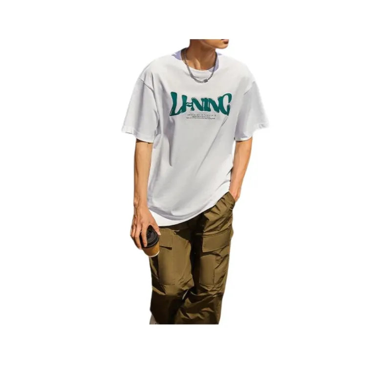LiNing Sports Fashion Collection T Shirt Men's Standard White-2